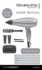 Remington Salon Pro SHINE REVIVAL AC4001AU Use & Care Manual