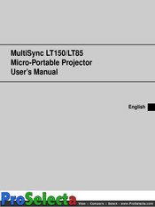 NEC LT85 - MultiSync SVGA DLP Projector User Manual