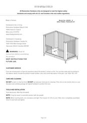 RH Baby&child ARLO PANEL H0039- 6 Quick Start Manual