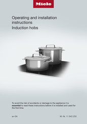 Miele KMDA 7476 FL Operating And Installation Instructions