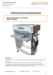 ermengineering APTM-600 Use And Maintenance Manual