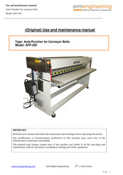 ermengineering AFP-200 Use And Maintenance Manual