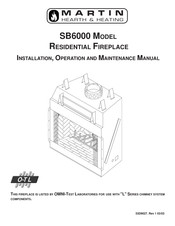 Martin SB6000 Installation, Operation And Maintenance Manual