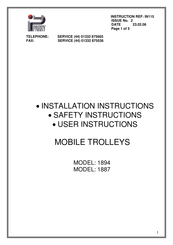 PARRY 1894 Installation Instructions, Safety Instructions, User Instructions