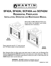 Martin SF42AI Installation, Operation And Maintenance Manual