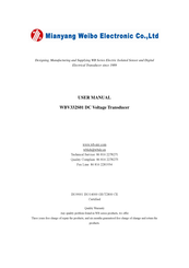 Mianyang Weibo Electronic WBV332S01 User Manual