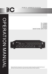 Itc TI-1206S Operation Manual