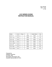 Despatch LCC 1-87NV Instruction Manual