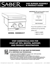 Saber Compact K00SB5317 Grill Assembly & Product Manual