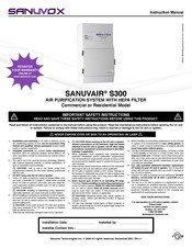 Sanuvox S300 Instruction Manual