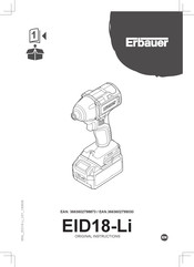 Erbauer EID18-Li Original Instructions Manual