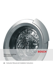 Bosch WAY24549IT Instruction Manual And Installation Instructions