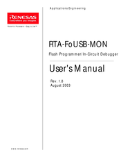 Renesas RTA-FoUSB-MON User Manual