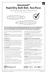 Bodypoint BB101L-1 Installation And User Instructions Manual