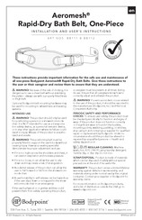 Bodypoint BB112 Installation And User Instructions Manual