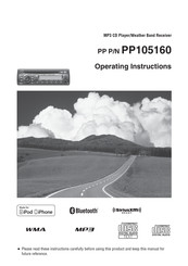 Panasonic PP105160 Operating Instructions Manual