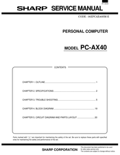 Sharp PC-AX40 Service Manual