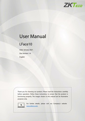 Zkteco LFace10 User Manual