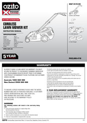 Ozito Power X Change PXCLMK-418 Instruction Manual