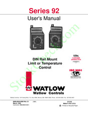 Watlow 92 Series User Manual
