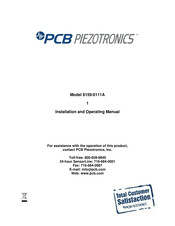 PCB Piezotronics 8159-0111A Installation And Operating Manual