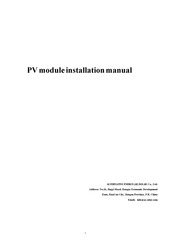 Alternative Energy Company AE435HM6L-72 Installation Manual