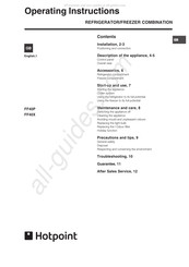 Hotpoint FF40X Operating Instructions Manual