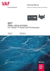 VAF instruments 667 Instructions For Installation, Operation And Maintenance