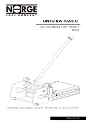 Norge 10050871 Operation Manual