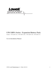 Lowell power UPS-XBPA-36E User & Installation Manual