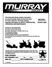 Murray 425001 8B Series Manual