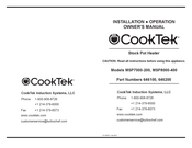 CookTek 646100 Owner's Manual