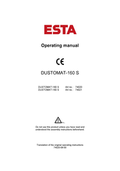 Esta DUSTOMAT-160 S Operating Manual