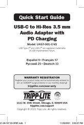 Tripp Lite U437-001-C-V2 Quick Start Manual