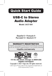 Tripp Lite U437-001 Quick Start Manual