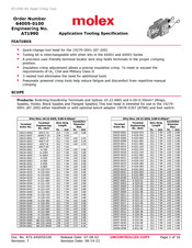 molex AT1990 Application Tooling Specification Sheet