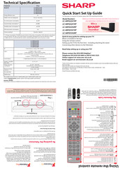 Sharp LC-40FG5241KF Quick Setup Manual