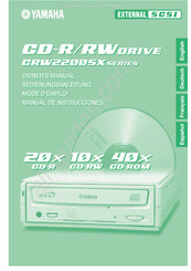 Yamaha CD Recordable/Rewritable Drive CRW2200S Owner's Manual