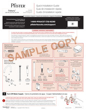 Pfister Tisbury LG6-2TB Quick Installation Manual