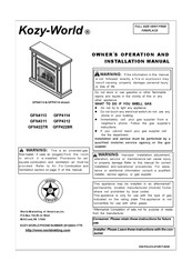 Kozy-World GFP4228R Owner's Operation & Installation Manual
