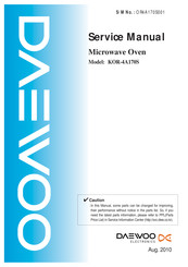 DAEWOO ELECTRONICS KOR-4A170S Service Manual
