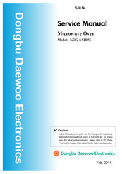DAEWOO ELECTRONICS KOG-8A2B5S Service Manual