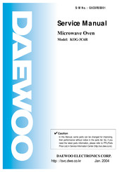 Daewoo Electronics KOG-3C6R Service Manual