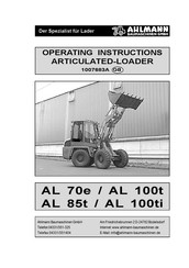 ahlmann AL 100t Operating Instructions Manual