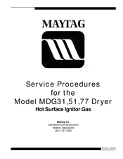 Maytag MDG51 Service Procedures