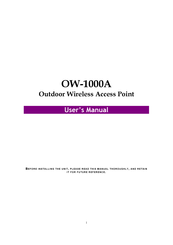 Advantech OW-1000A Owner's Manual