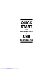Zoom USB Faxmodem Quick Start Manual
