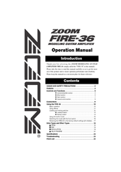 Zoom FIRE-36 Operation Manual