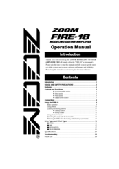 Zoom FIRE-18 Operation Manual
