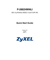 ZyXEL Communications P-2602HWNLI Quick Start Manual